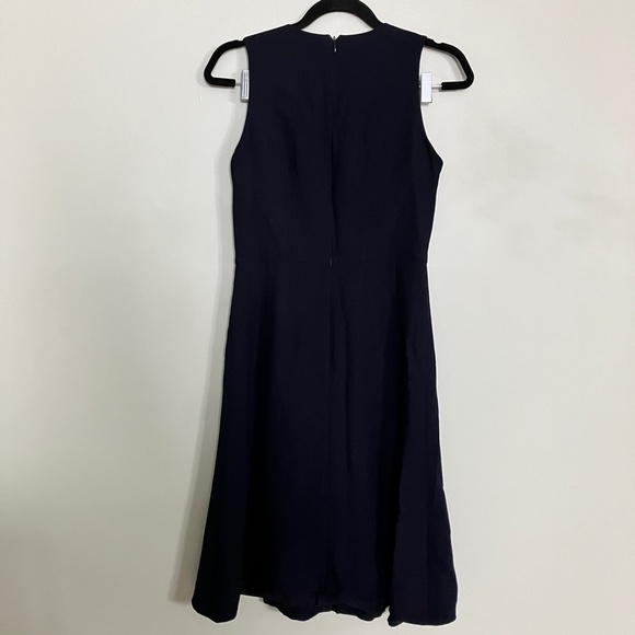 Valentino 100% silk navy midi dress size 4 - Picture 6 of 17